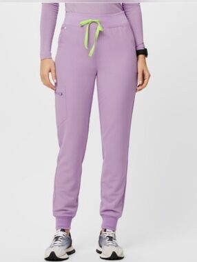 NWT Figs Zamora High Waisted Jogger Scrub Pants Lavendar Dew